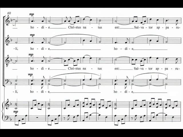 Gašper Jereb : MAGNUM MYSTERIUM : 6. Hodie for mixed choir (SATB) and harp (piano)