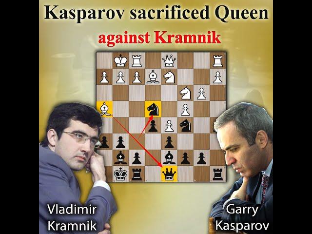 Kasparov sacrificed queen against Kramnik | Kramnik vs Kasparov 1994