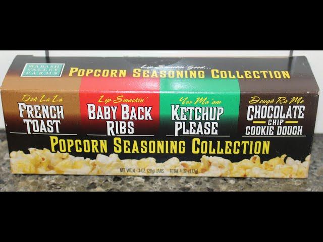 Wabash Valley Farms Popcorn Seasoning French Toast, Baby Back Ribs, Ketchup, Chocolate Chip Cookie