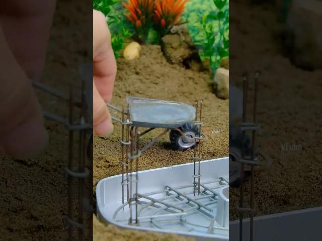 Guide on how to make a two-story F-shaped house from mini bricks.  #miniature #diy #shorts