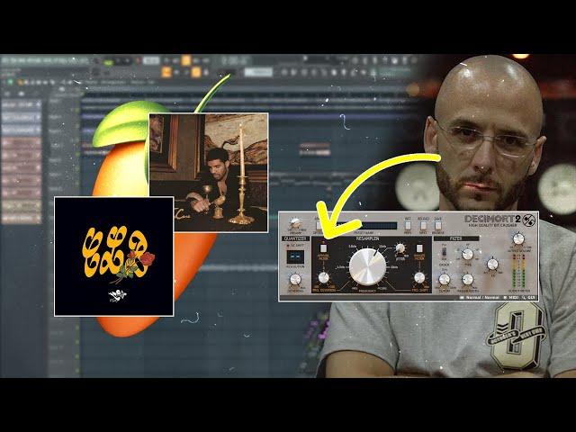 how noah '40' shebib makes CRAZY soulful samples for drake from downsampling | fl studio tutorial