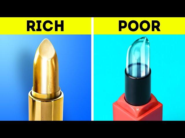 RICH VS. BROKE | Flawless Beauty Hacks And Gadgets