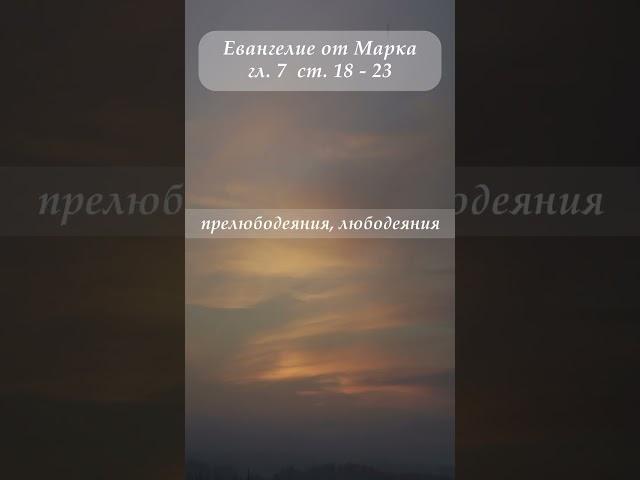 Евангелие от Марка гл. 7 ст. 18 - 23 #shorts #мантра #евангелие #Толкование #крийя #веды