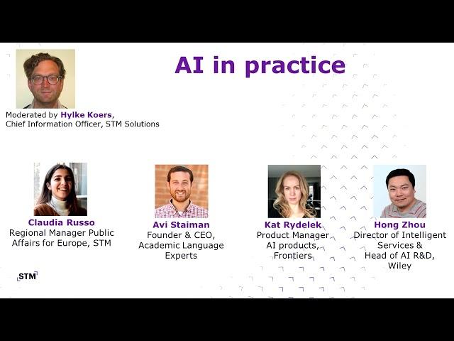 STM Week 2023 Innovations Day Panel discussion: AI in practice: