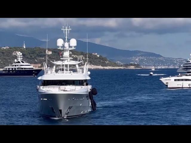 $50 Million M/Y PAPA 55m Dutch Amels, Docking in Monaco @Emman's Vlog FR