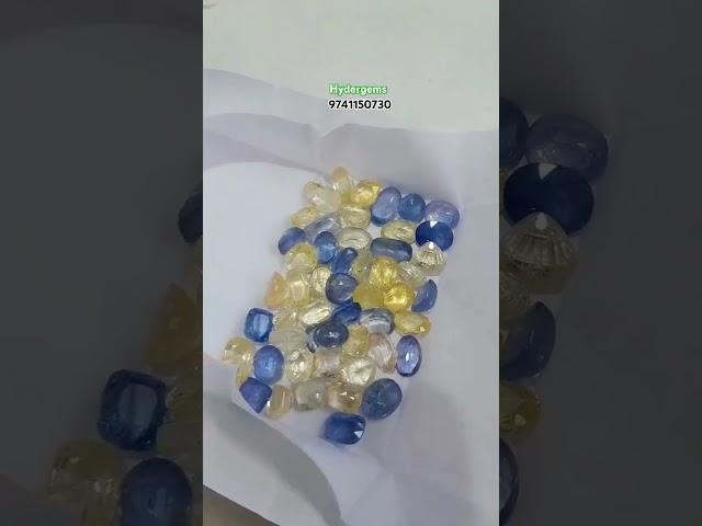 Natural 5+Ceylon Sapphires #gemstone #music #benefits #bluesaphire #yellowsapphire #shorts #love #4k