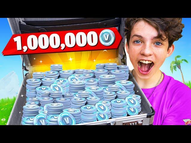 I Surprised My Little Brother with One MILLION VBucks!