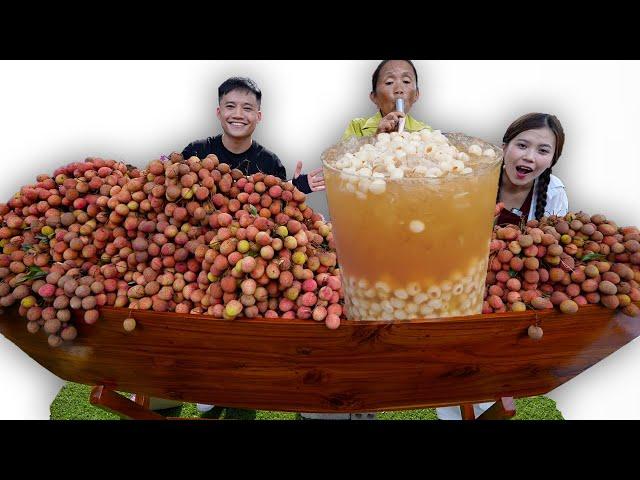 Bà Tân Vlog - Lần Đầu Làm Cốc Trà Vải Khổng Lồ 70 Lít Đãi Các Cháu Ở Bầu Tiên