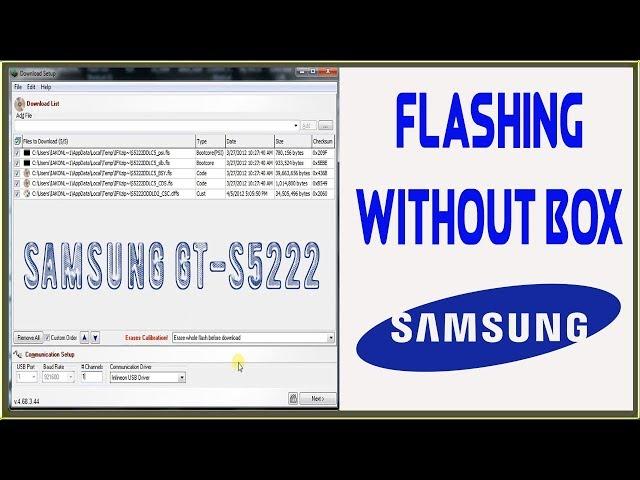 How to Flash Samsung GT s5222 Without Box Using Flash Tool