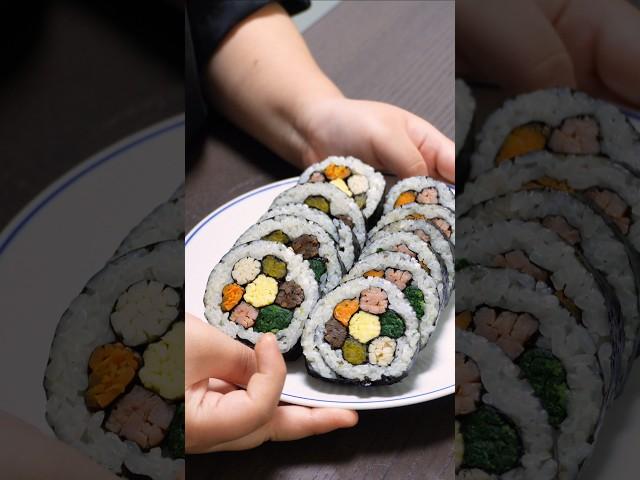 How to Make Kimbap! Flower Gimbap Super Easy but Beautiful Korean Hansik Food Recipe