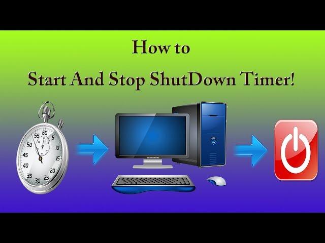 How to Start and Stop Shutdown Timer in PC