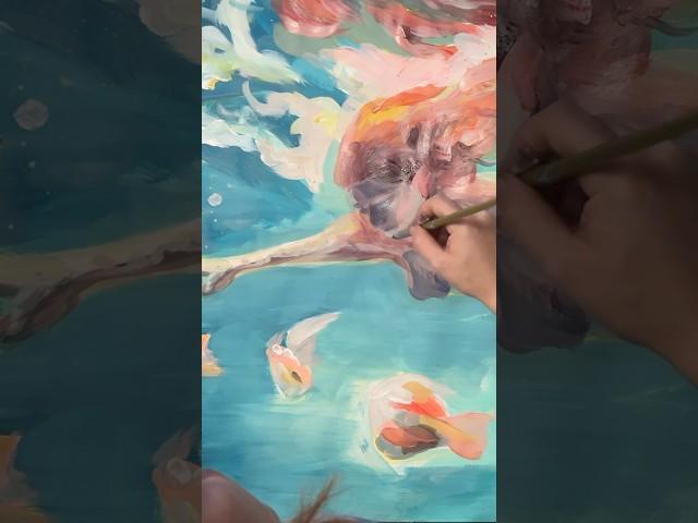 Dive in to this Calming Underwater Acrylic Painting #shortsart #art #underwaterart