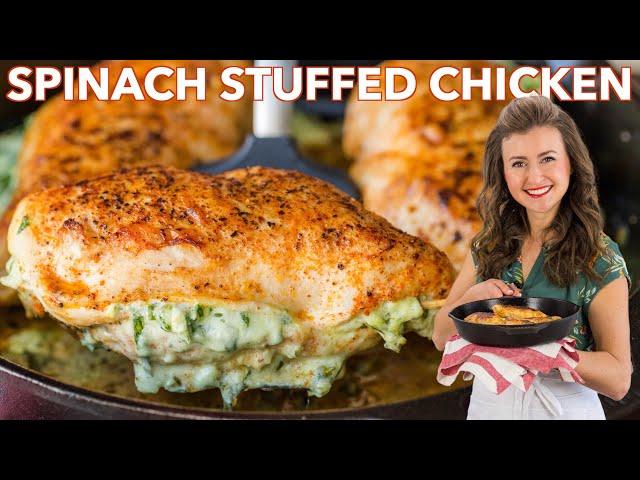 Cheesy Spinach Stuffed Chicken Breasts