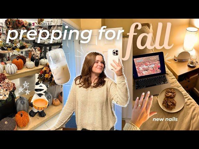 FALL VLOG: prepping for fall, fall decor shopping, fall Pinterest board, fall nails, fashion inspo