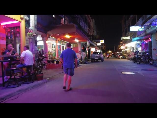 [4K] Night Walk Jomtien Beach, Soi 7 and Soi 5, Pattaya