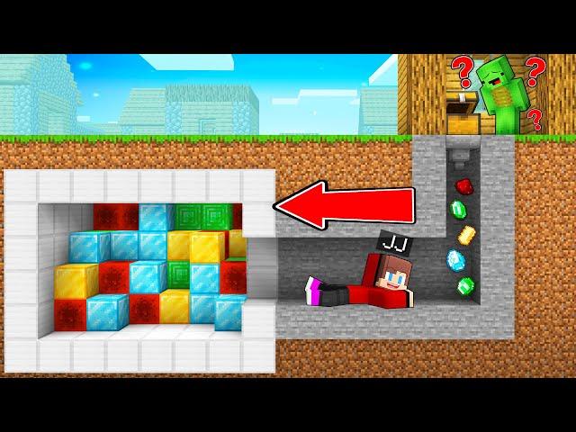 How JJ Trolled Mikey with SECRET Base in Minecraft? - Maizen