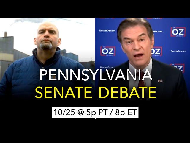 LIVE: John Fetterman & Dr. Oz DEBATE in Pennsylvania