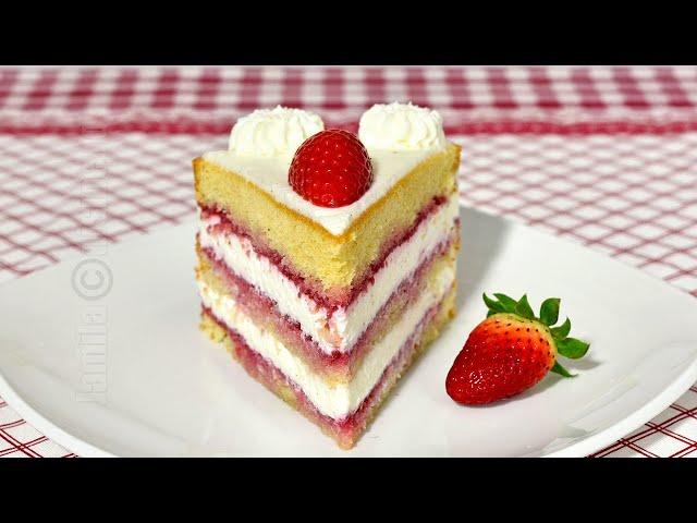 Mascarpone & fruits cake (CC Eng Sub) | JamilaCuisine