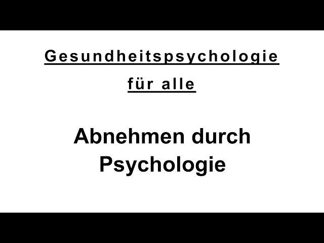 Abnehmen durch Psychologie