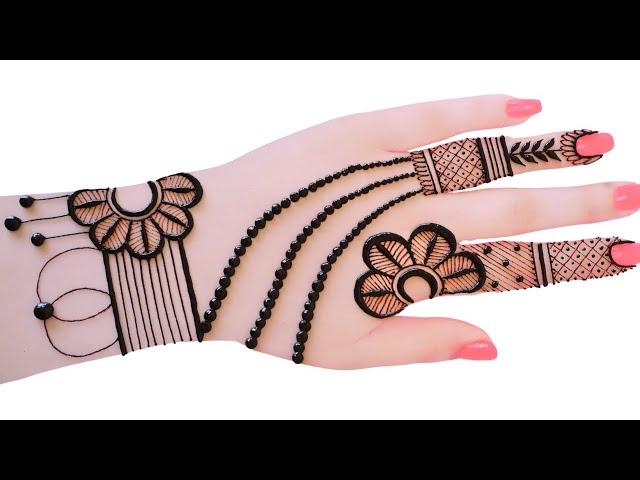 easy top Arabic mehndi design-weddingDulhan special #mehndidesign-simple#henna #madhi#eid #mehandi