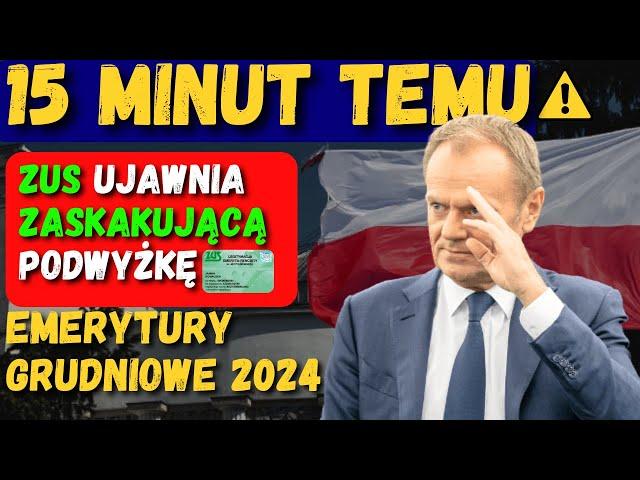 15 minut temu: ZUS ujawnia zaskakującą podwyżkę wynagrodzeń od jutra - emerytury grudniowe 2024