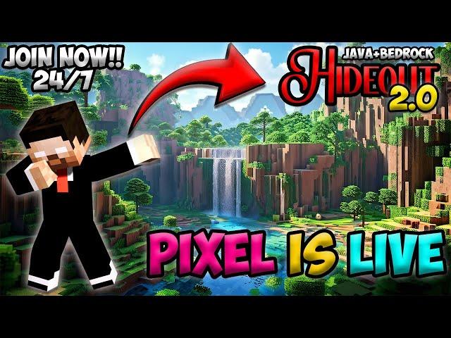 MINECRAFT LIVE! | HIDEOUT 2.0 | CRACKED | 24/7 | Join Now |  Hindi