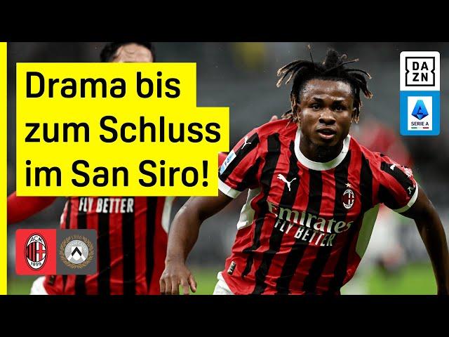 Platzverweis & maximale Verwirrung in der Nachspielzeit: Milan - Udinese| Serie A | DAZN Highlights