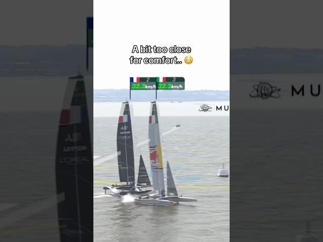 A CLOSE CALL in practice‼️#SailGP #sailing #racing #NewYorkSGP