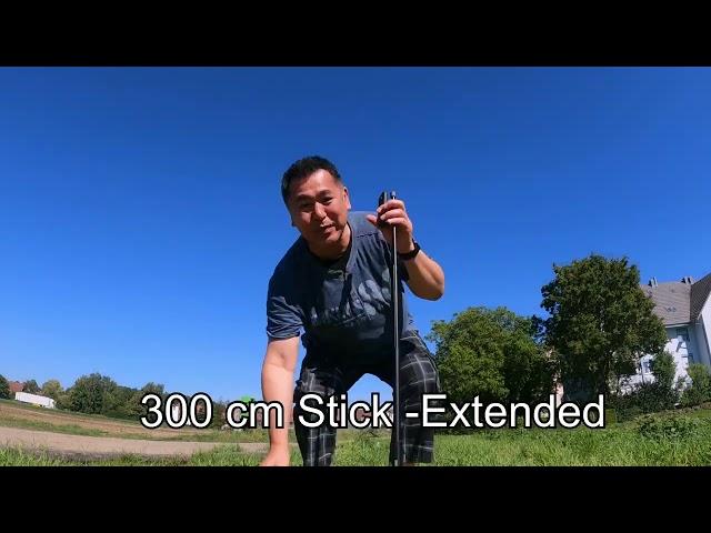 Insta360 Selfie Stick Comparison 114cm vs 300cm extended