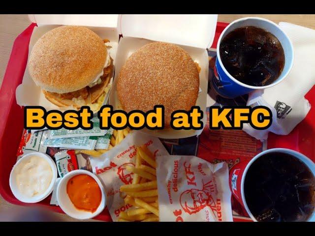 Best food at KFC! food n travel Delhi! KFC Best chicken Burger!