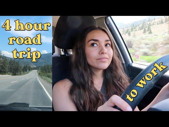 driving 4 hours to a movie set for work!  road trip vlog