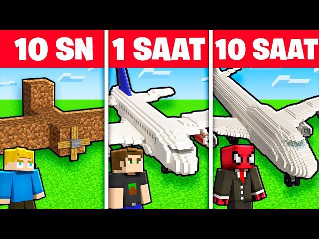 10 SANİYELİK UÇAK VS 1 SAATLİK UÇAK - Minecraft