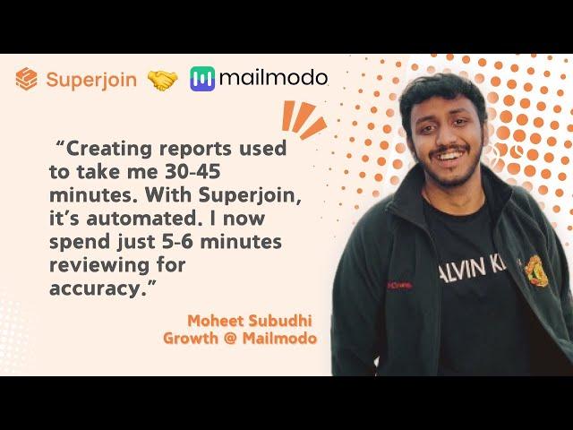 From 4 Hours to 5 Minutes: How Moheet Automated Mailmodo's Reporting with Superjoin