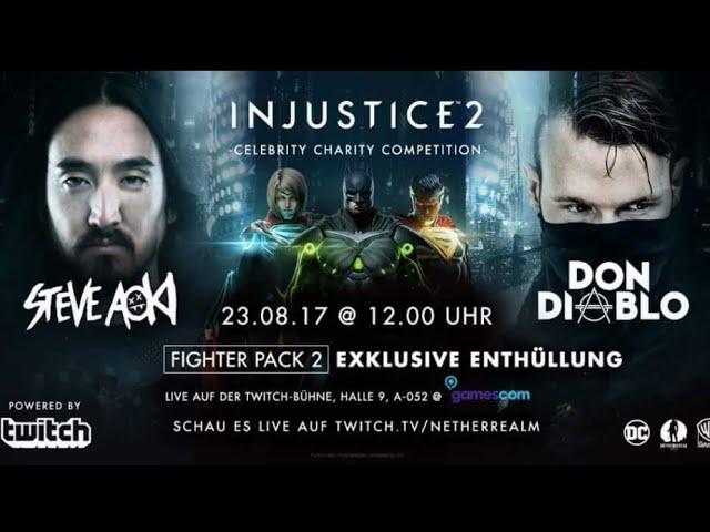 Injustice 2 Celebrity Charity Competiton || Steve Aoki vs. Don Diablo|| Gamescom 2017