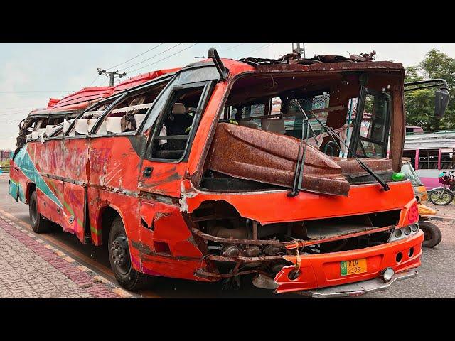 Amazing Repairing Process of Accidental Bus in Local Workshop ||