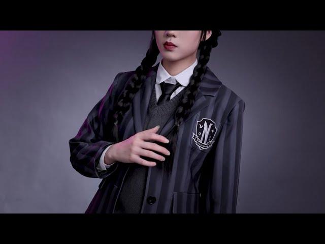 【Size S-3XL】DokiDoki-R TV Wednesday Cosplay Wednesday Addams Costume Uniform