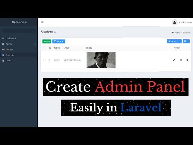 How to Create Admin Panel in Laravel Easily using Open Admin