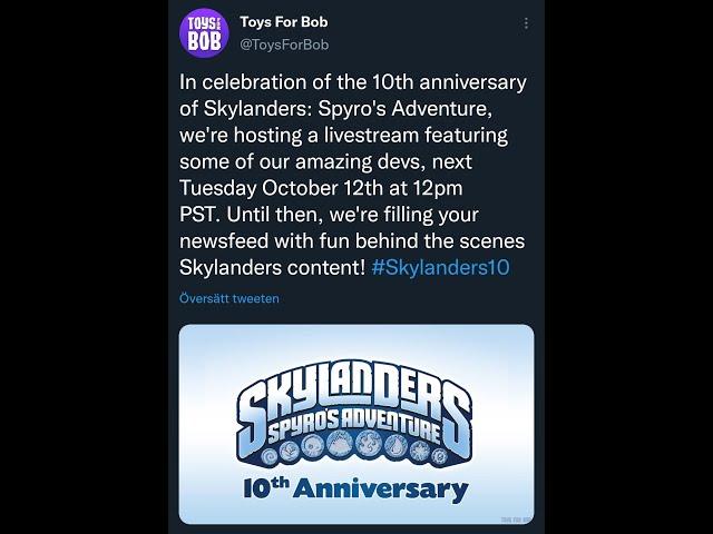 Toys for bob announced a skylanders tenth anniversary