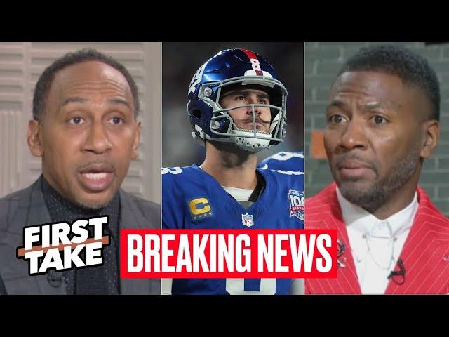 FIRST TAKE | Most pathetic QB in NFL! - Stephen A. BREAKING: Giants release Daniel after 6 seasons