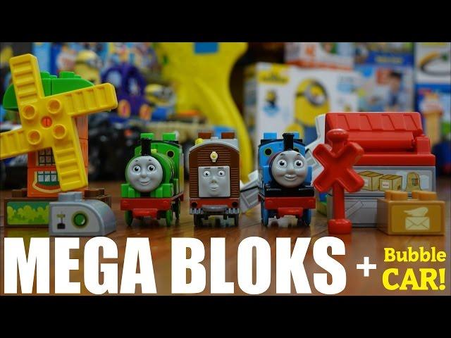 Thomas & Friends Mega Bloks Thomas, Percy and Toby + Gazillion Bubbles Bump & Go Car