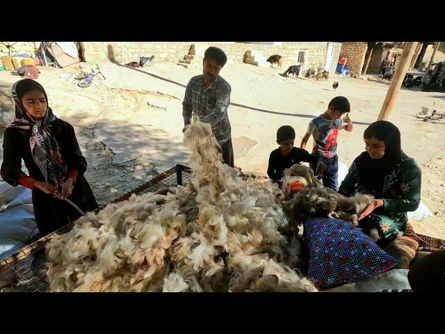 "Life with love and art: production of pillows from sheep's wool with Khadija's beloved family"