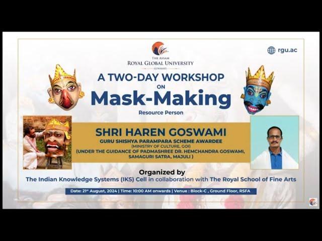 Two Day Workshop on Mask-Making at RGU