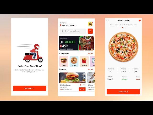 Food Ordering App UI Design In Flutter - Flutter UI Design