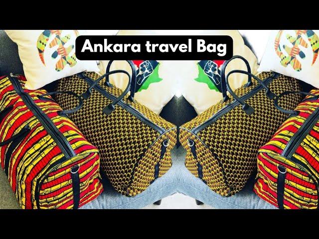 How to cut and sew Ankara travel Bag l Beginners friendly.