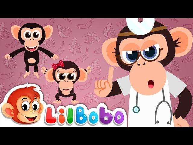 5 Little Monkeys Jumping on the Bed - Bouncing Surfaces | Little BoBo Nursery Rhymes - FlickBox Kids