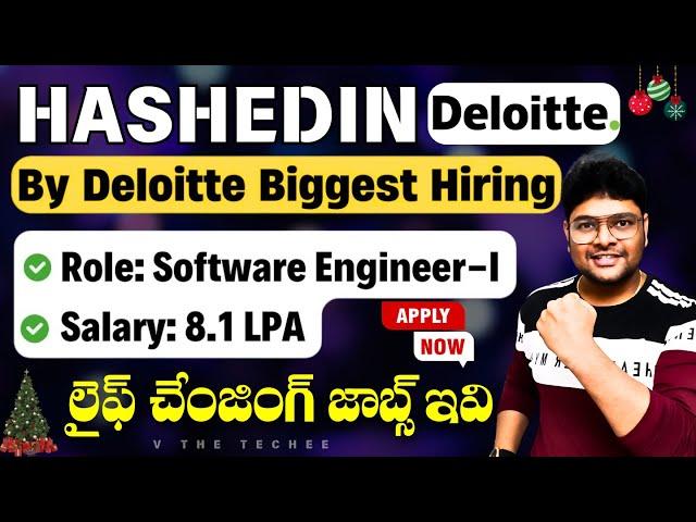 Finally Hashedin by Deloitte Biggest Hiring Announced | Salary: 8.1 LPA | Latest Jobs in Telugu