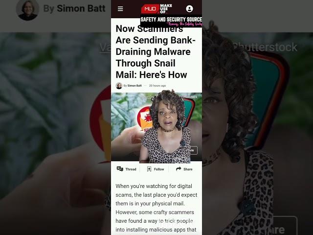 The Worst Snail Mail Scam! They are Using Mail to Commit Cyber Crimes Now!!