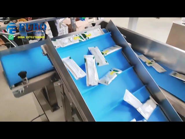 Stick sachets sorting counting machine | stick bags counter