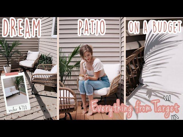 HOW WE GOT OUR DREAM PATIO ON A BUDGET II TARGET Patio furniture II Patio reveal II Patio makeover