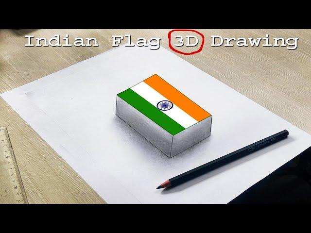 Indian Flag 3D Drawing